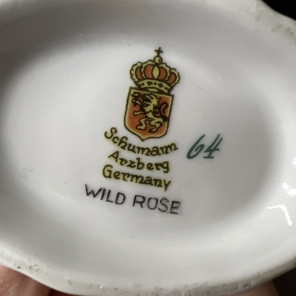 Schumann Arzberg Germany Wild Rose Pedestal Small Creamer and Open Sugar‎ - Picture 8 of 9